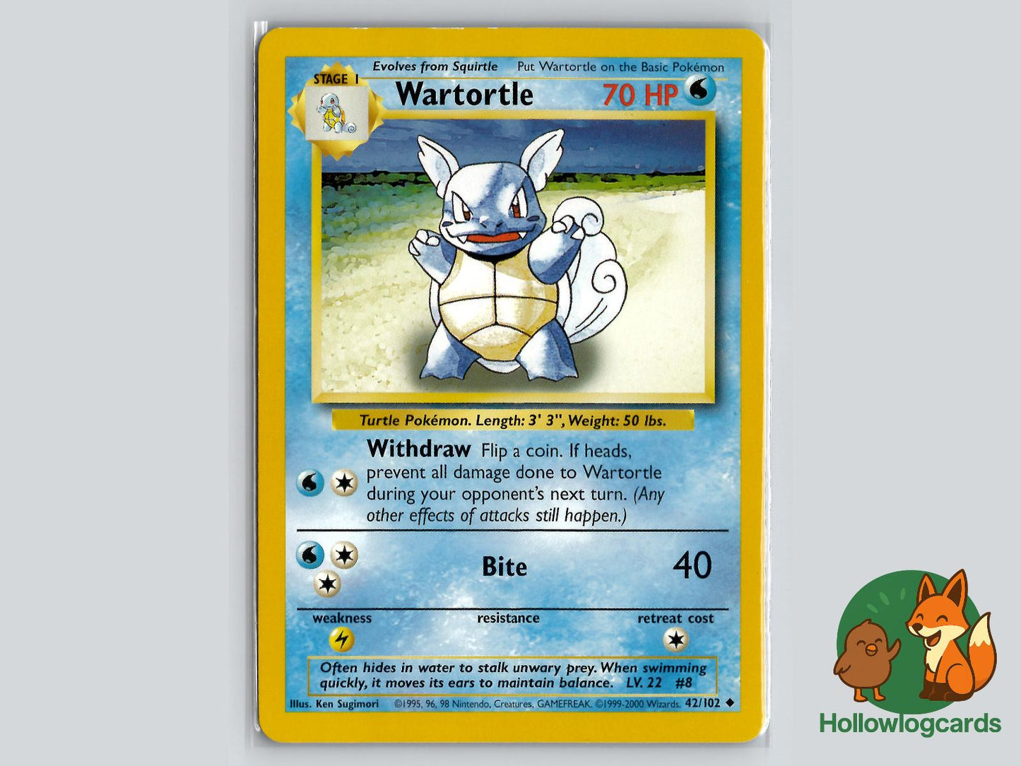Wartortle (42/102) - Base Pokémon Card
