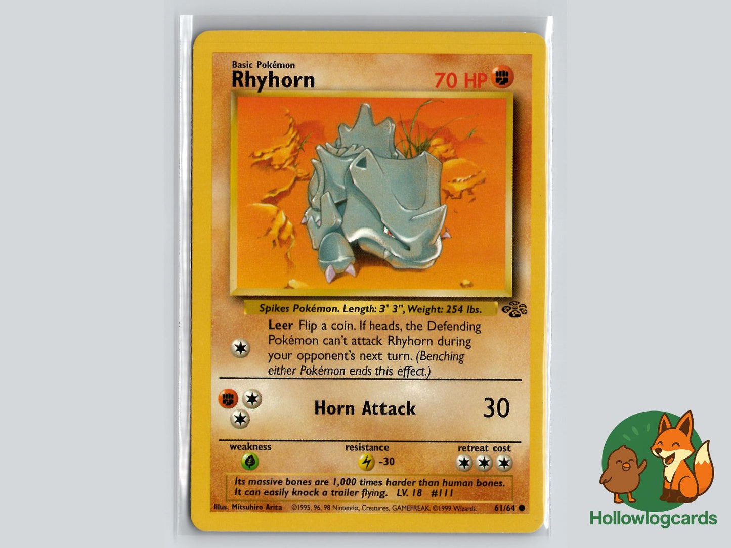 Rhyhorn (61/64) - Jungle Pokémon Card