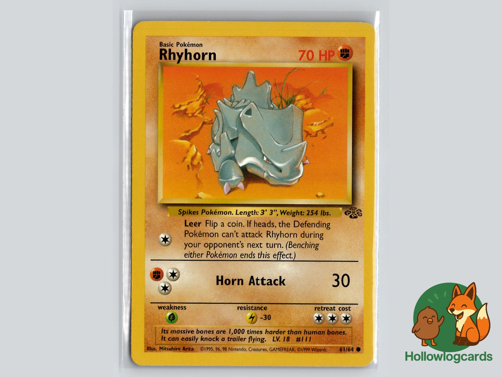 Rhyhorn (61/64) - Jungle Pokémon Card