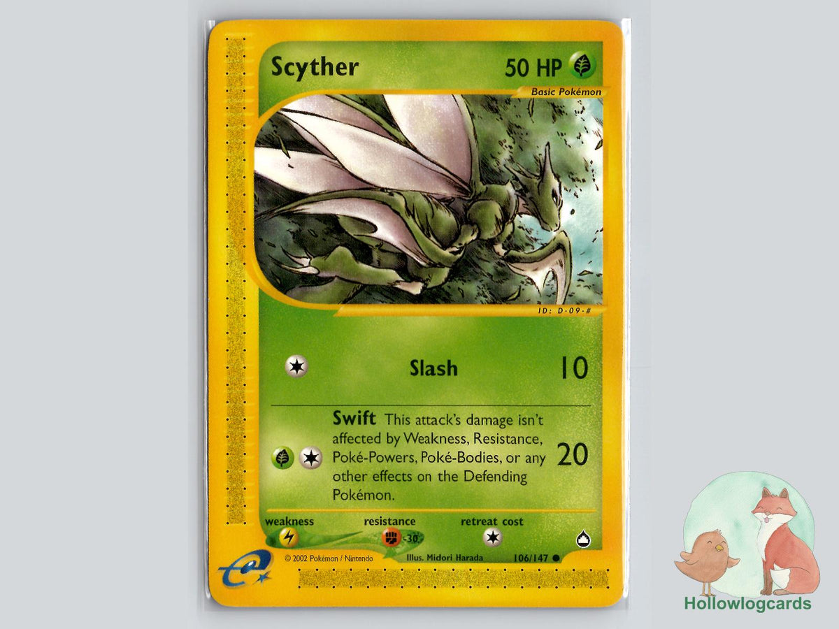 Scyther (106/147) - Aquapolis Pokémon Card