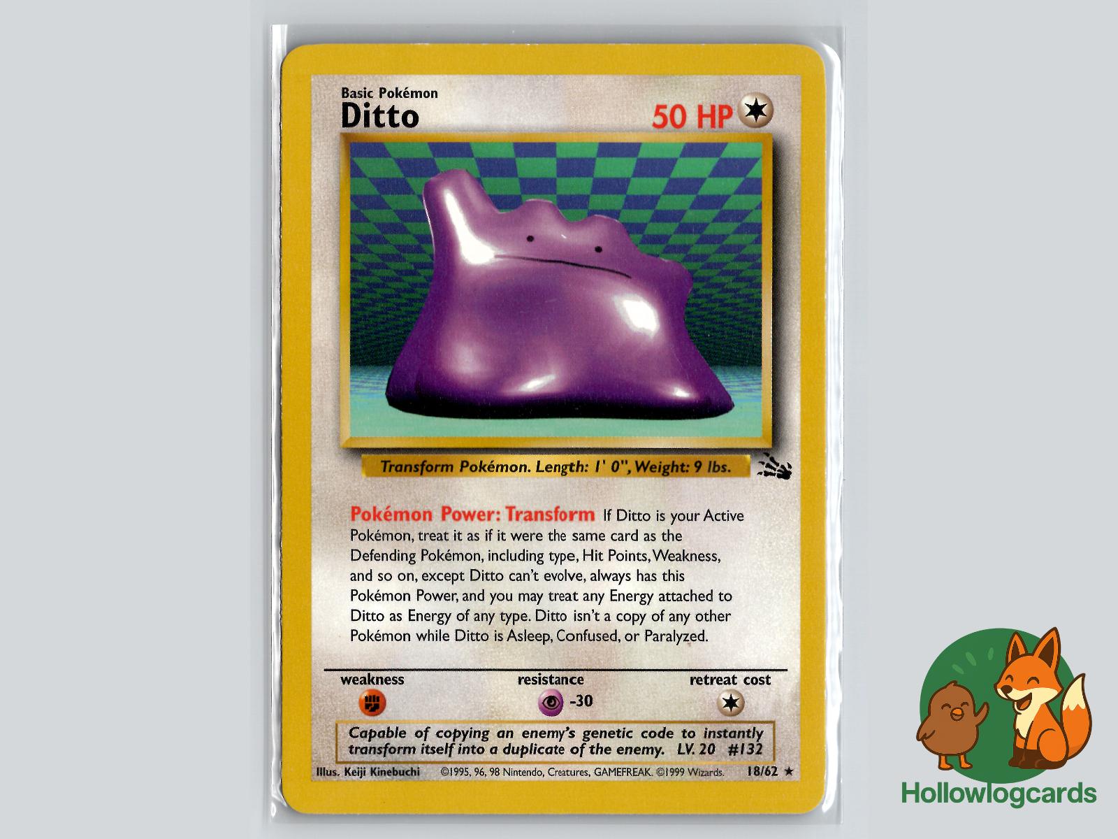 Ditto (18/62) - Fossil Pokémon Card