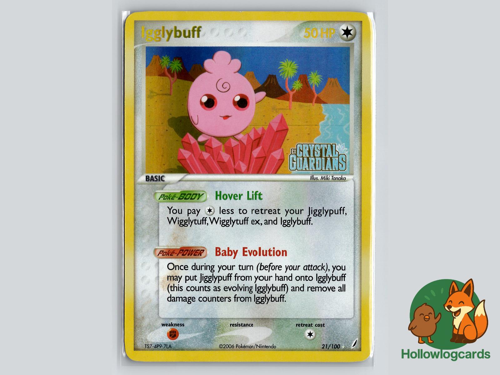 Igglybuff (21/100) - Crystal Guardians Pokémon Card