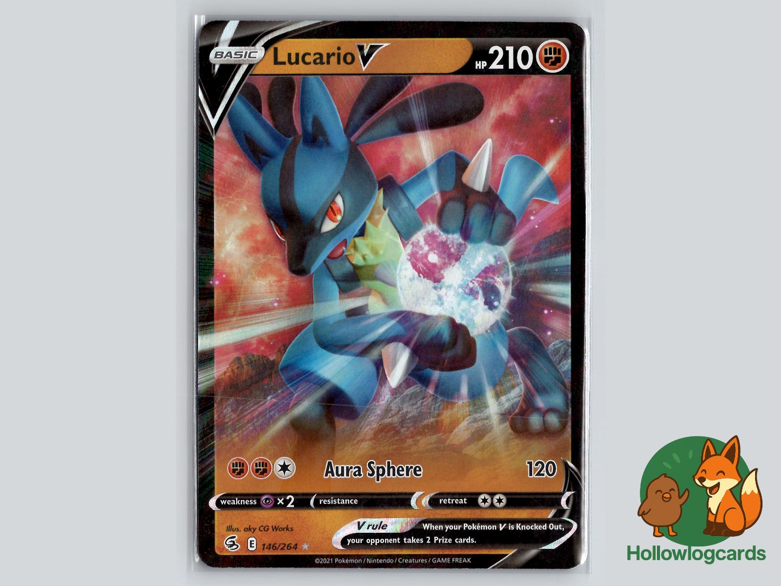 Lucario V (146/264) - Fusion Strike Pokémon Card