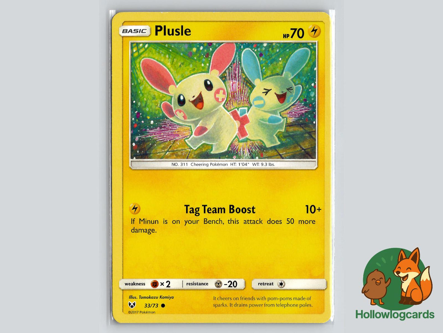 Plusle (33/73) - Shining Legends Pokémon Card