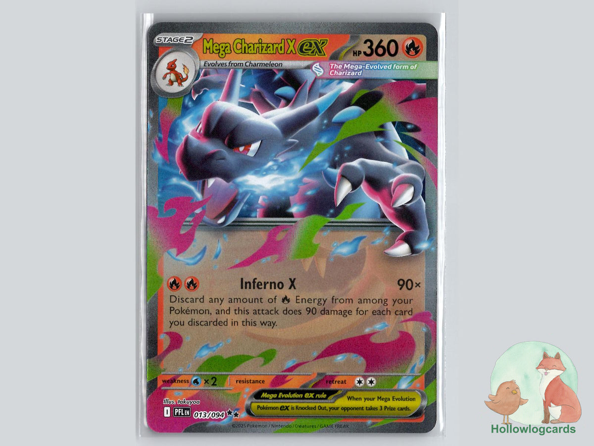 Mega Charizard X ex (013/094) - Phantasmal Flames Pokémon Card