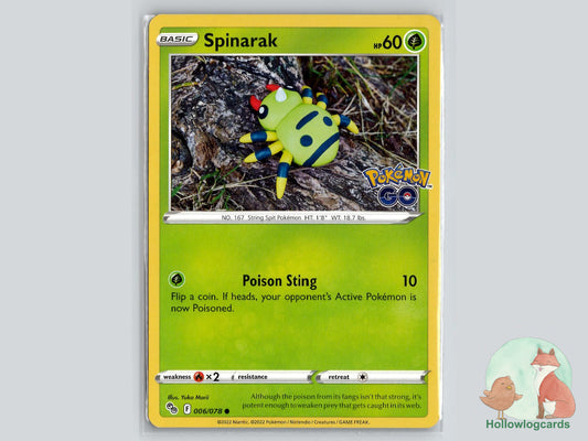 Spinarak (006/078) Pokémon Card