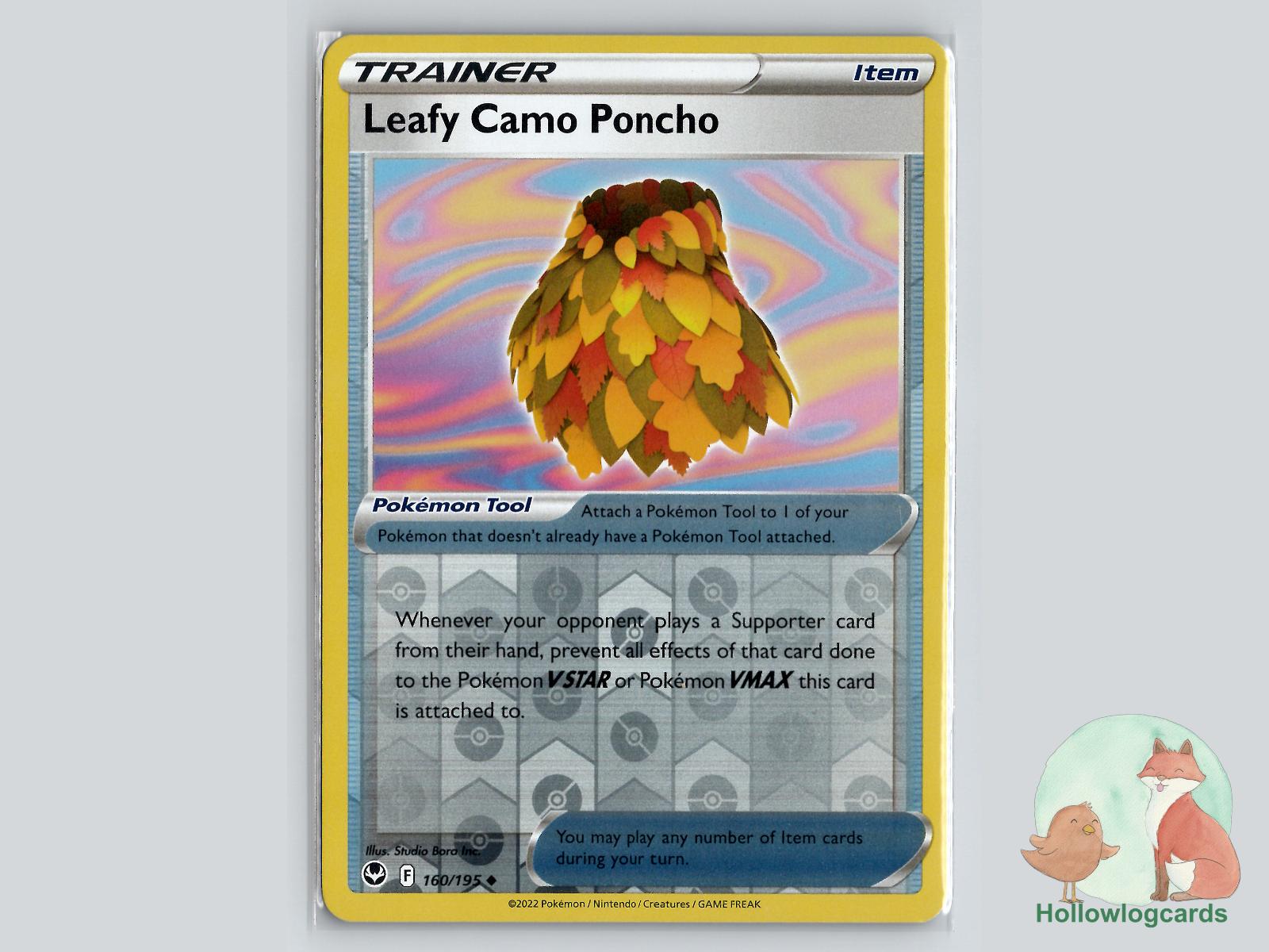 Leafy Camo Poncho (160/195) - Silver Tempest Pokémon Card