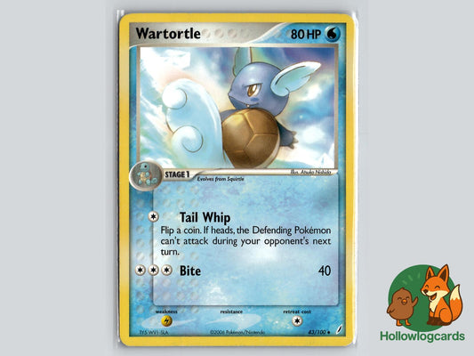 Wartortle (43/100) - Crystal Guardians Pokémon Card