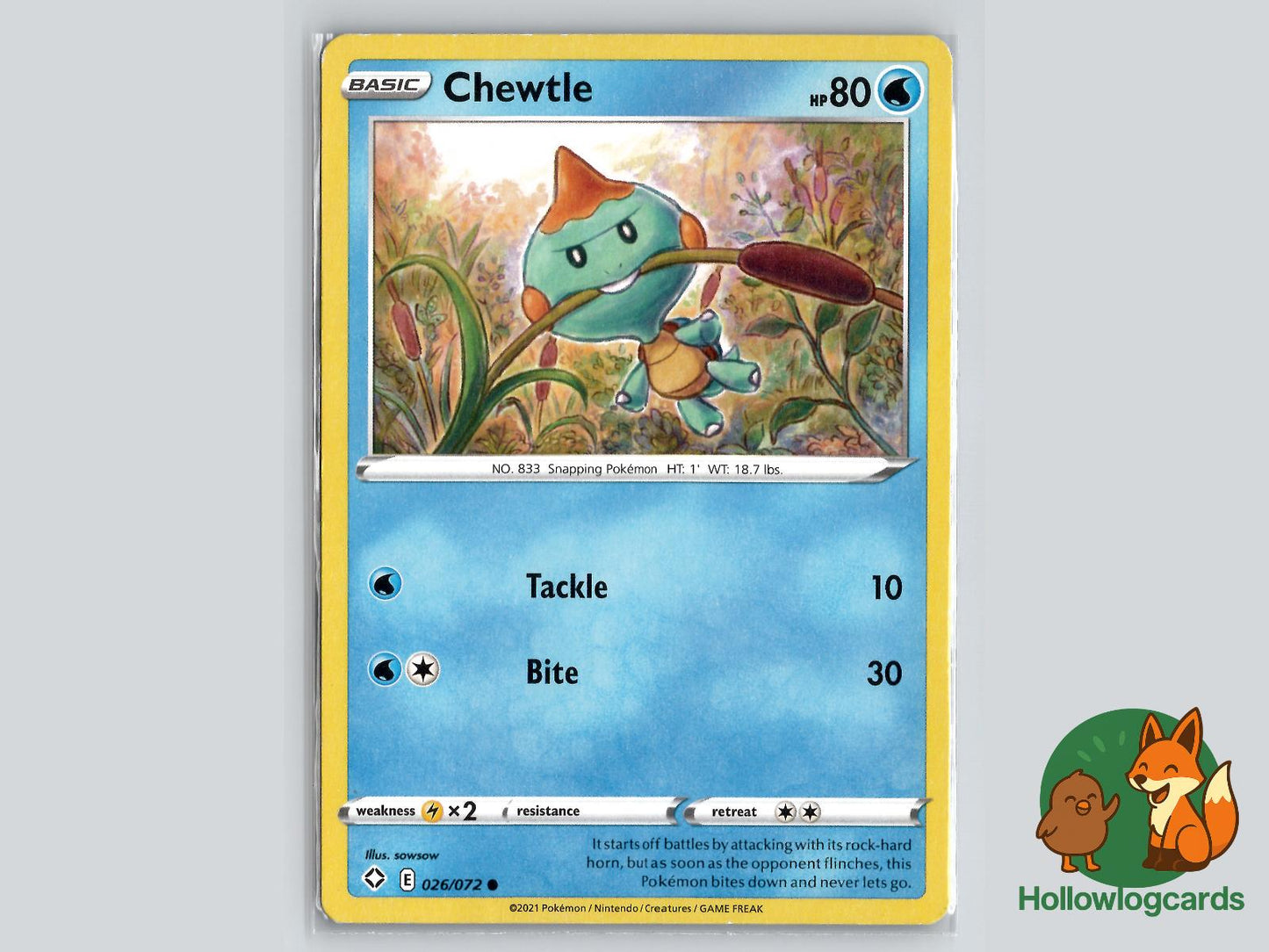 Chewtle (026/072) - Shining Fates Pokémon Card