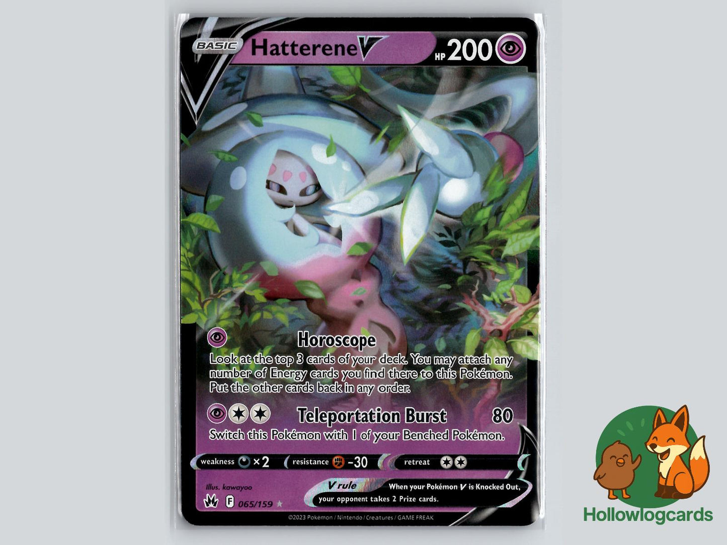 Hatterene V (065/159) - Crown Zenith Pokémon Card