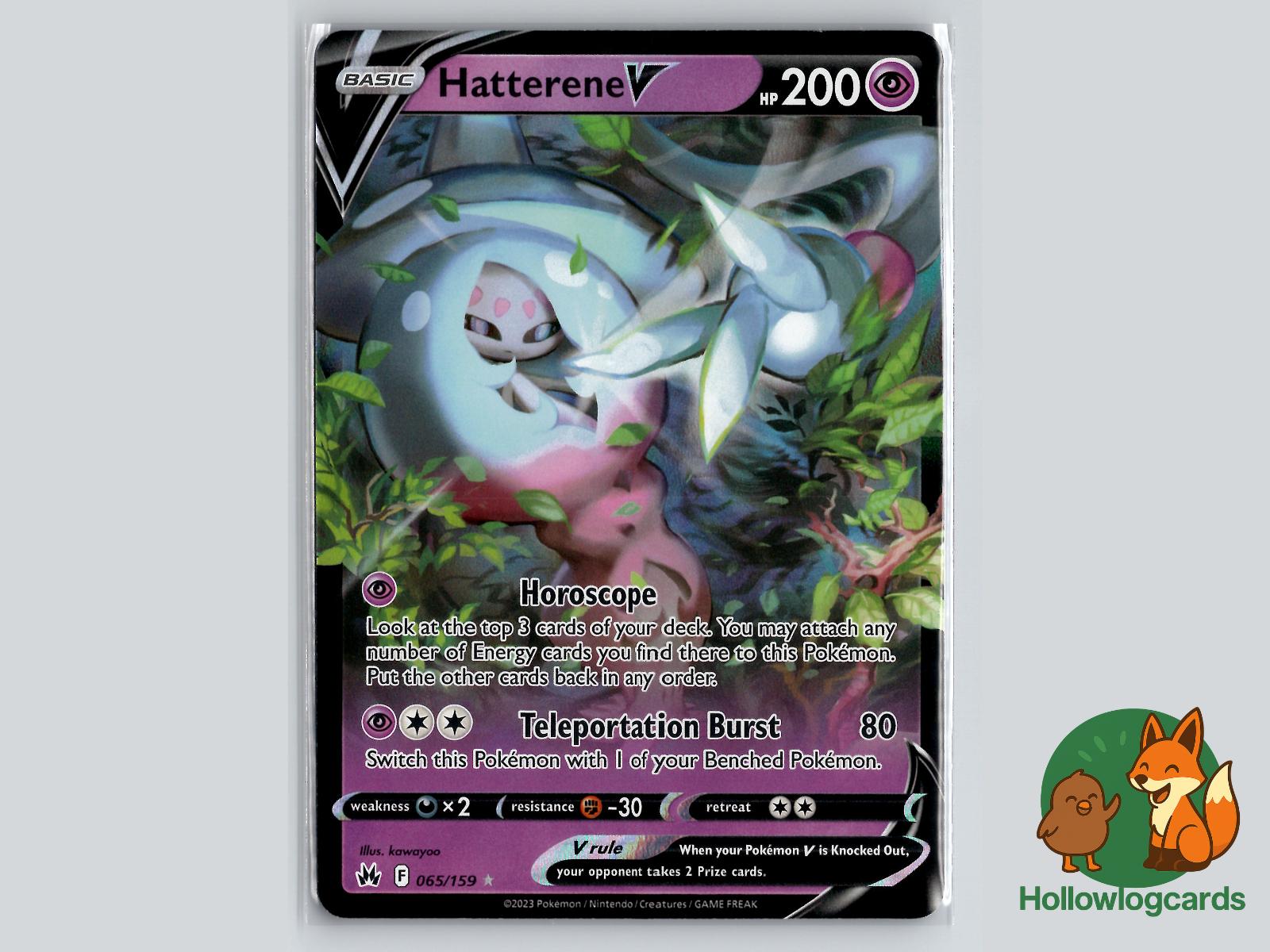 Hatterene V (065/159) - Crown Zenith Pokémon Card