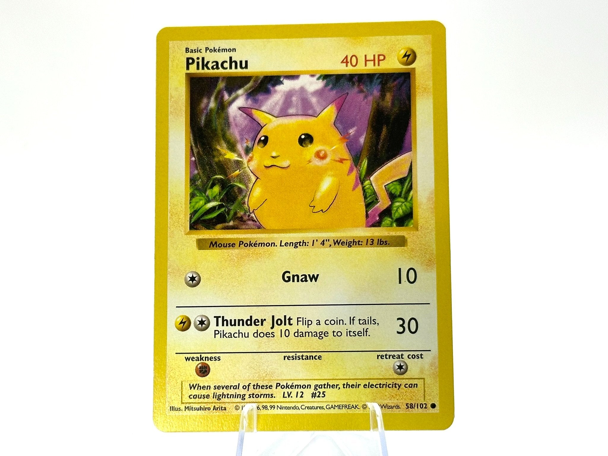 Pikachu RED CHEEKS (58/102) - Shadowless Base Set - - WOTC