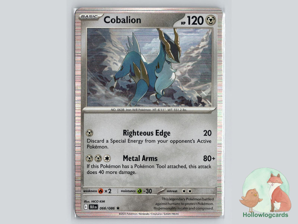 Cobalion (066/086) - Black Bolt Pokémon Card