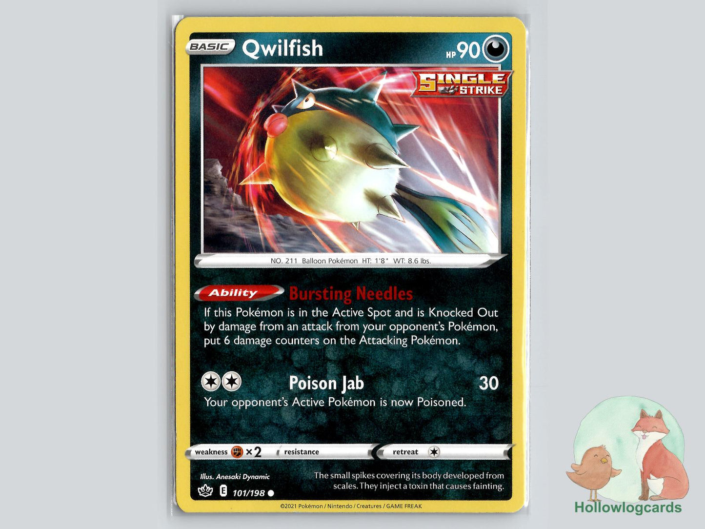 Qwilfish (101/198) - Chilling Reign Pokémon Card