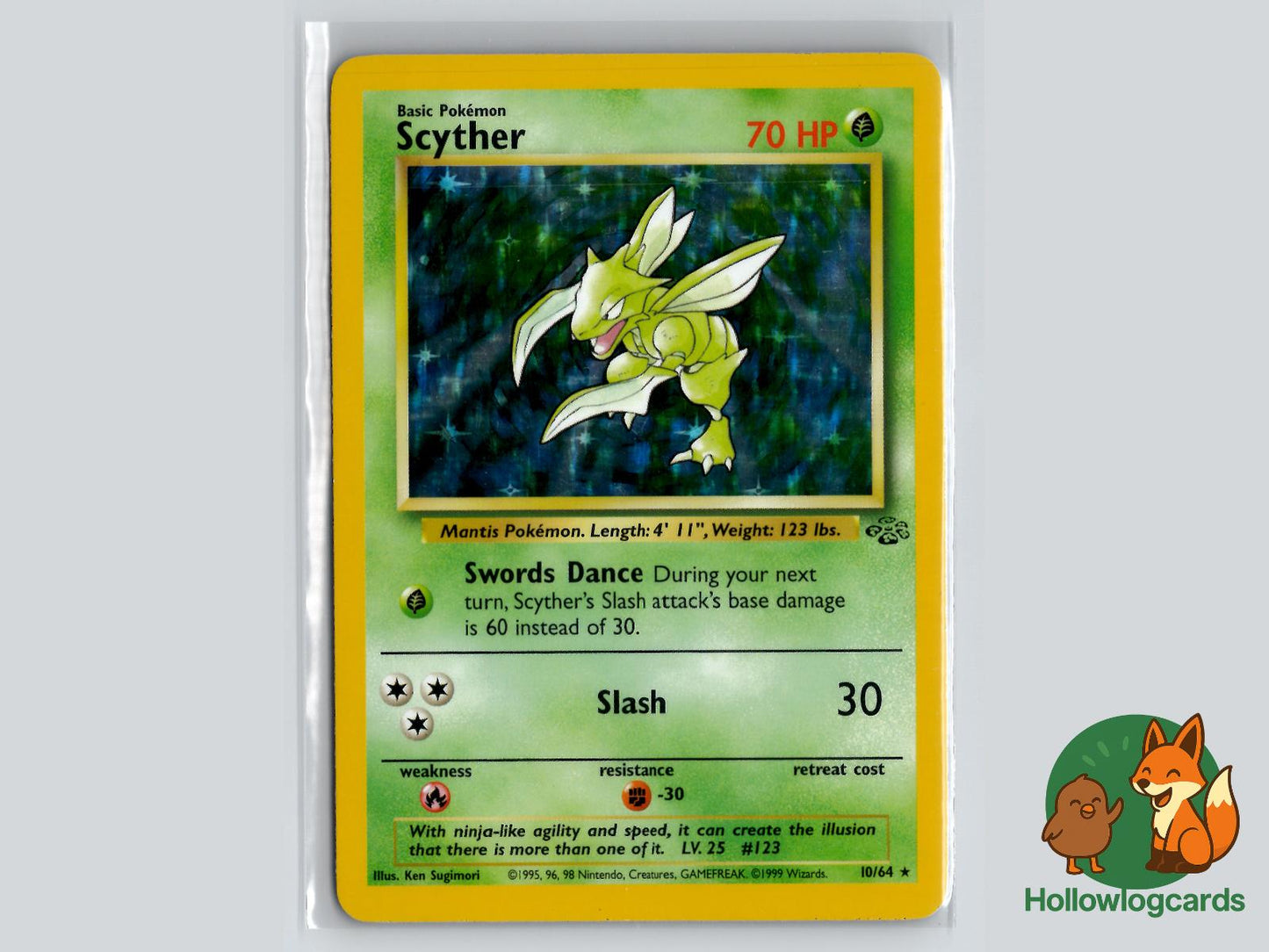 Scyther (10/64) - Jungle Pokémon Card