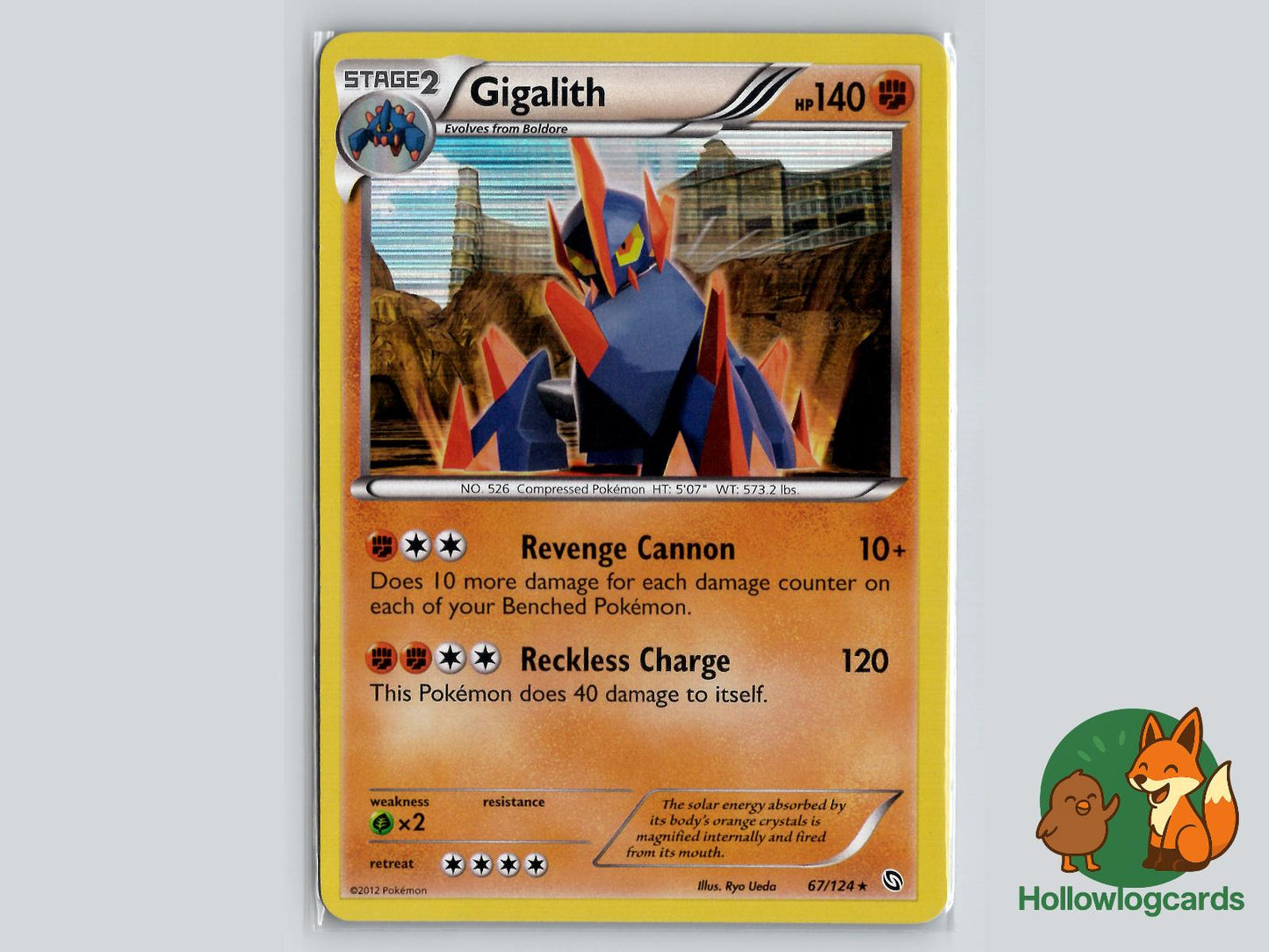 Gigalith (67/124) - Dragons Exalted Pokémon Card