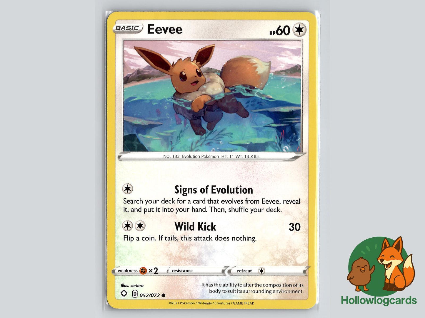 Eevee (052/072) - Shining Fates Pokémon Card