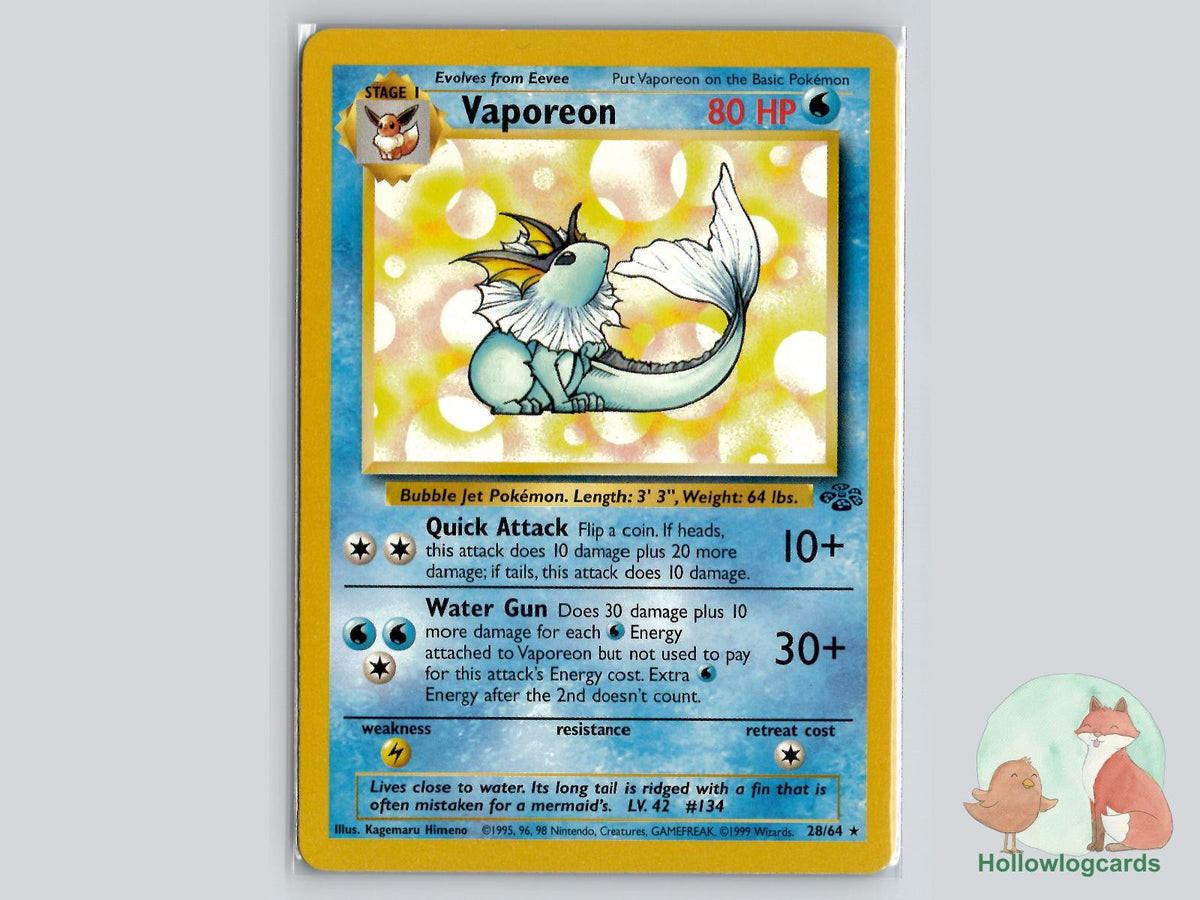 Vaporeon (28/64) - Jungle Pokémon Card