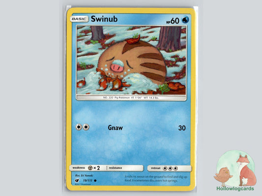 Swinub (19/111) - Crimson Invasion Pokémon Card