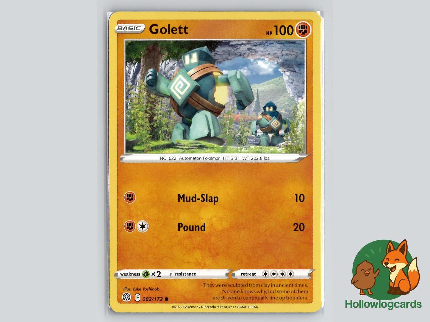 Golett (082/172) - Brilliant Stars Pokémon Card
