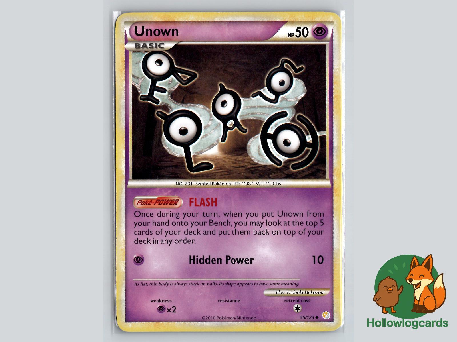 Unown (55/123) - HeartGold & SoulSilver Pokémon Card