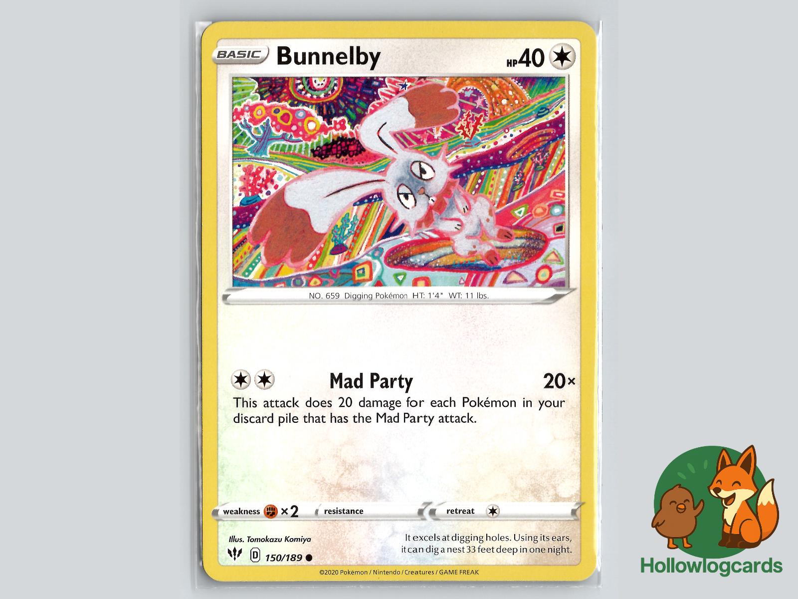 Bunnelby (150/189) - Darkness Ablaze Pokémon Card