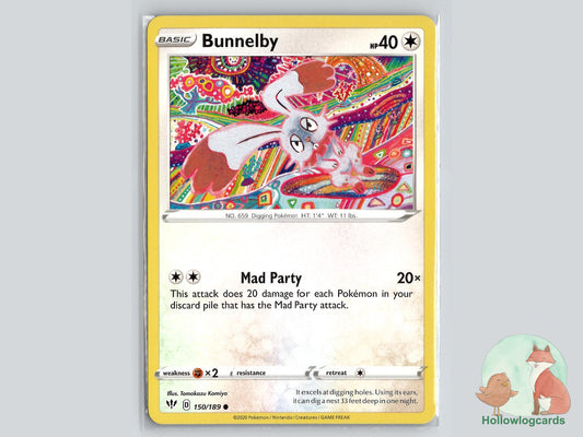 Bunnelby (150/189) - Darkness Ablaze Pokémon Card