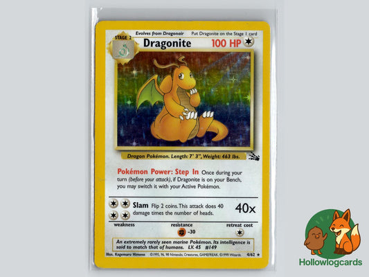 Dragonite (4/62) - Fossil Pokémon Card