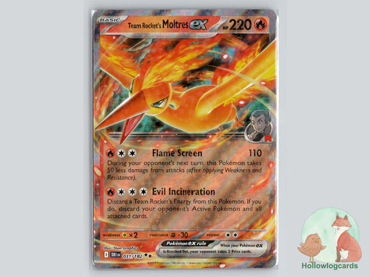 Team Rocket's Moltres ex (031/182) - Destined Rivals Pokémon Card