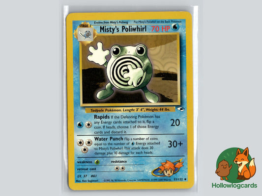 Misty's Poliwhirl (53/132) - Gym Heroes Pokémon Card