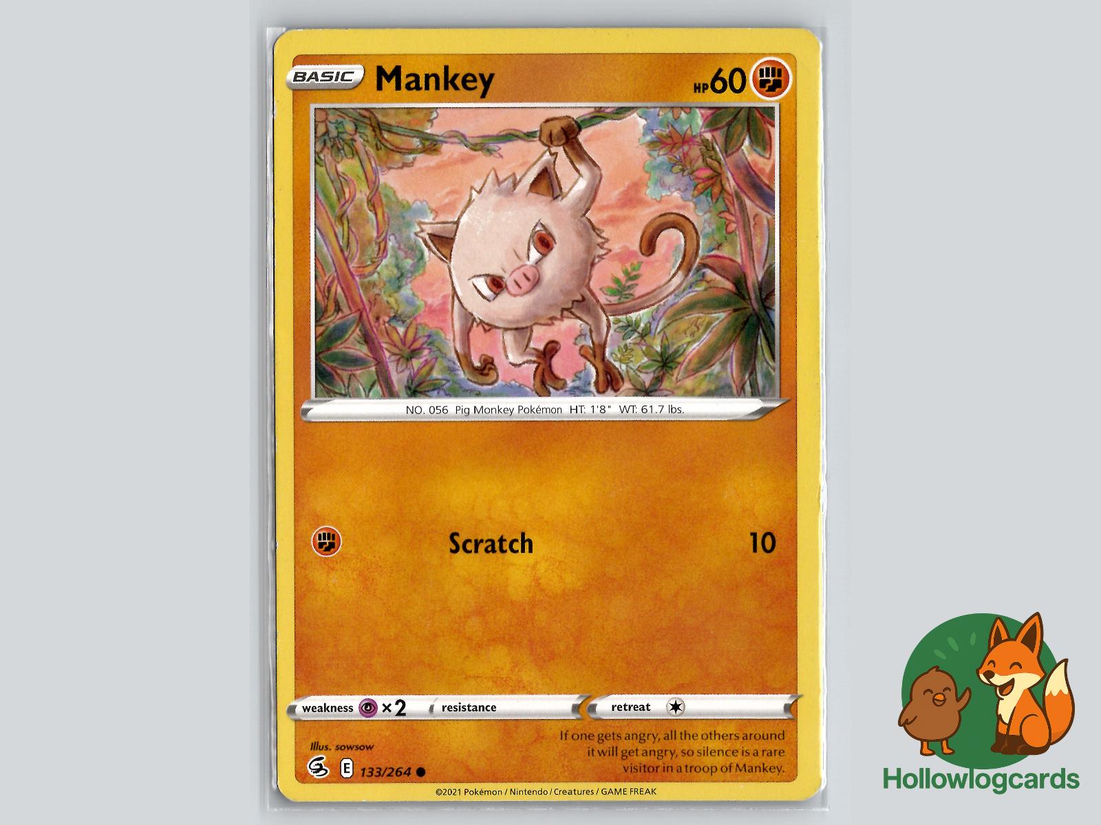 Mankey (133/264) - Fusion Strike Pokémon Card