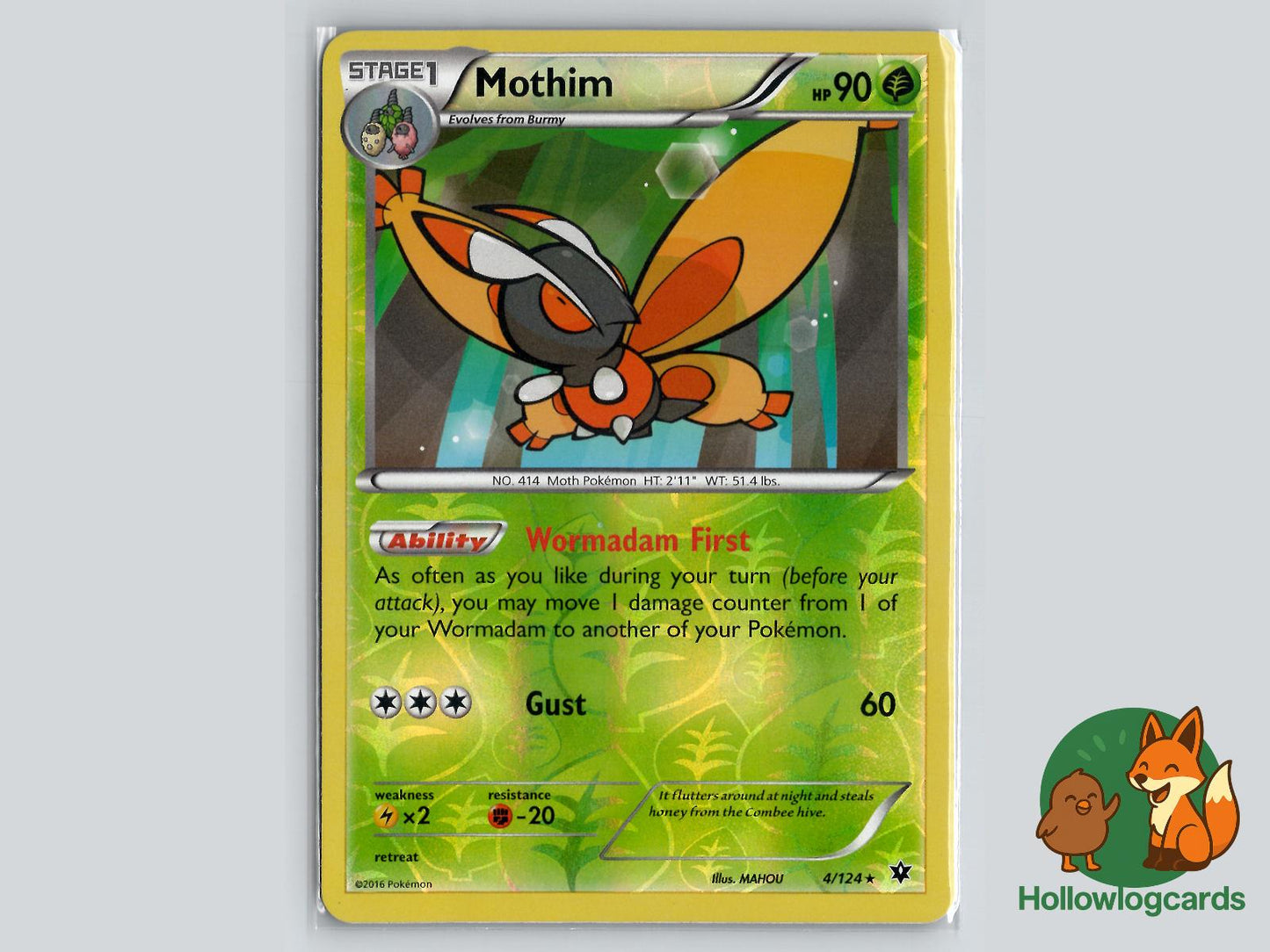 Mothim (4/124) - Fates Collide Pokémon Card