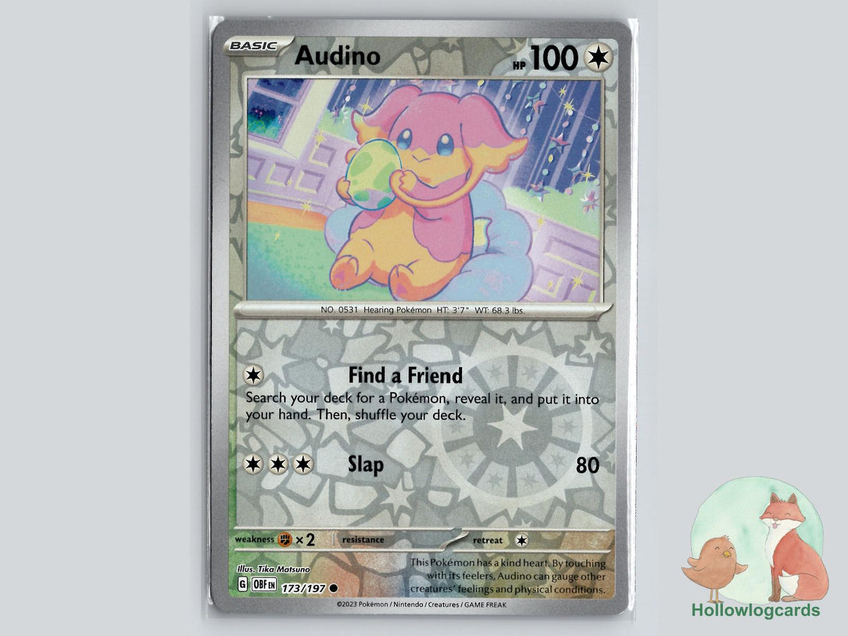 Audino (173/197) - Obsidian Flames Pokémon Card