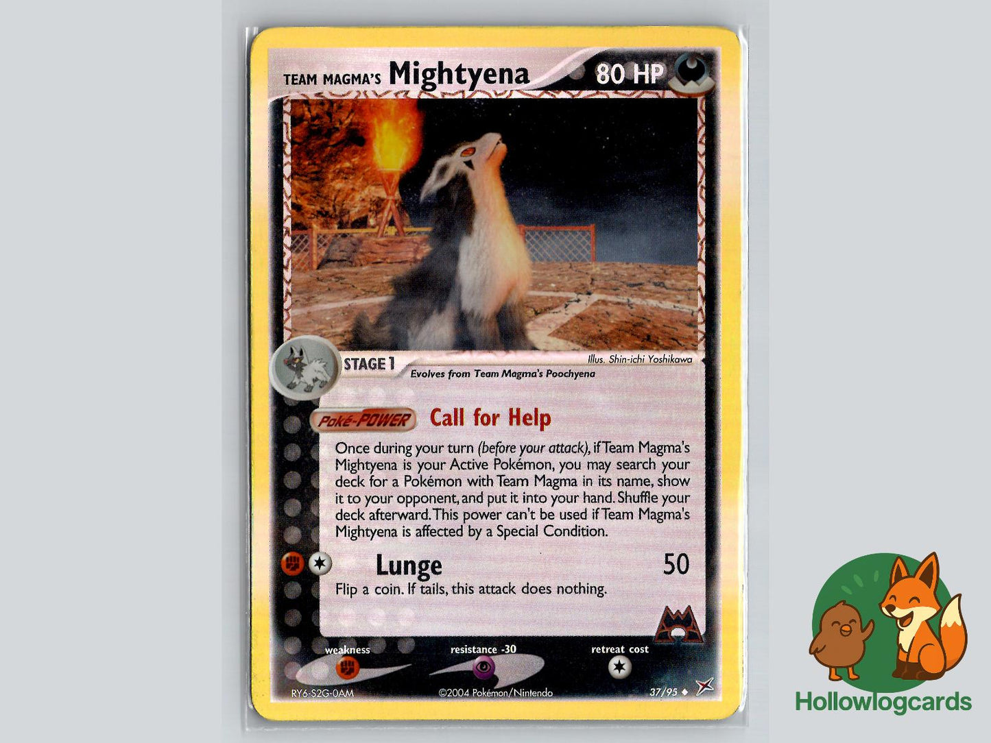 Team Magma's Mightyena (37/95) - Team Magma vs Team Aqua Pokémon Card