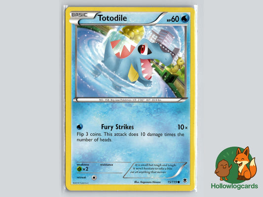 Totodile (15/119) - Phantom Forces Pokémon Card