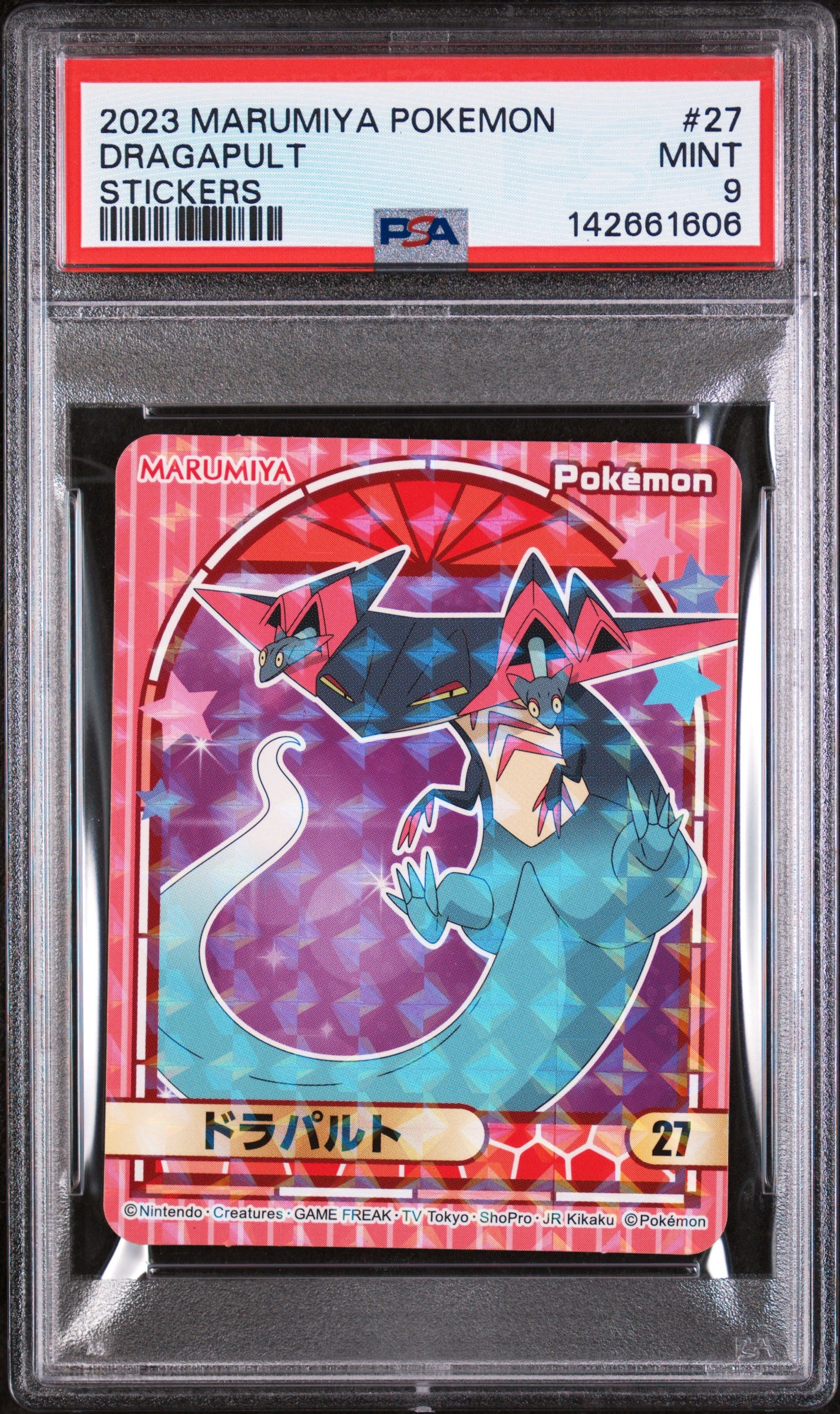 Graded Dragapult (27) Marumiya Stickers - PSA 9