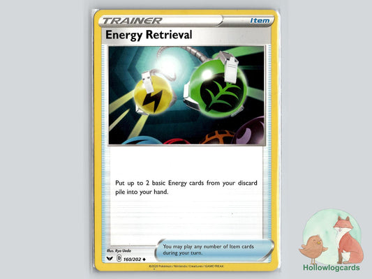 Energy Retrieval (160/202) - Sword & Shield Pokémon Card
