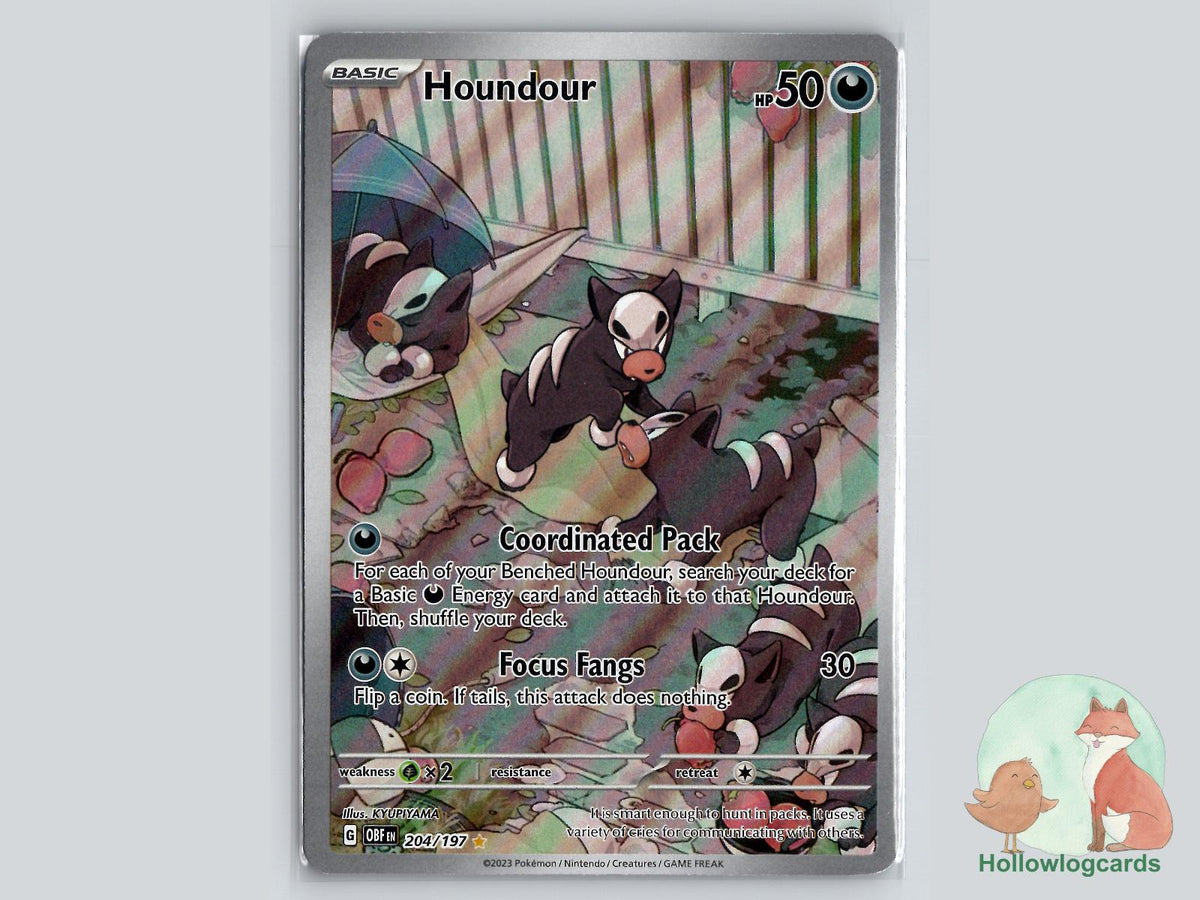 Houndour (204/197) - Obsidian Flames Pokémon Card