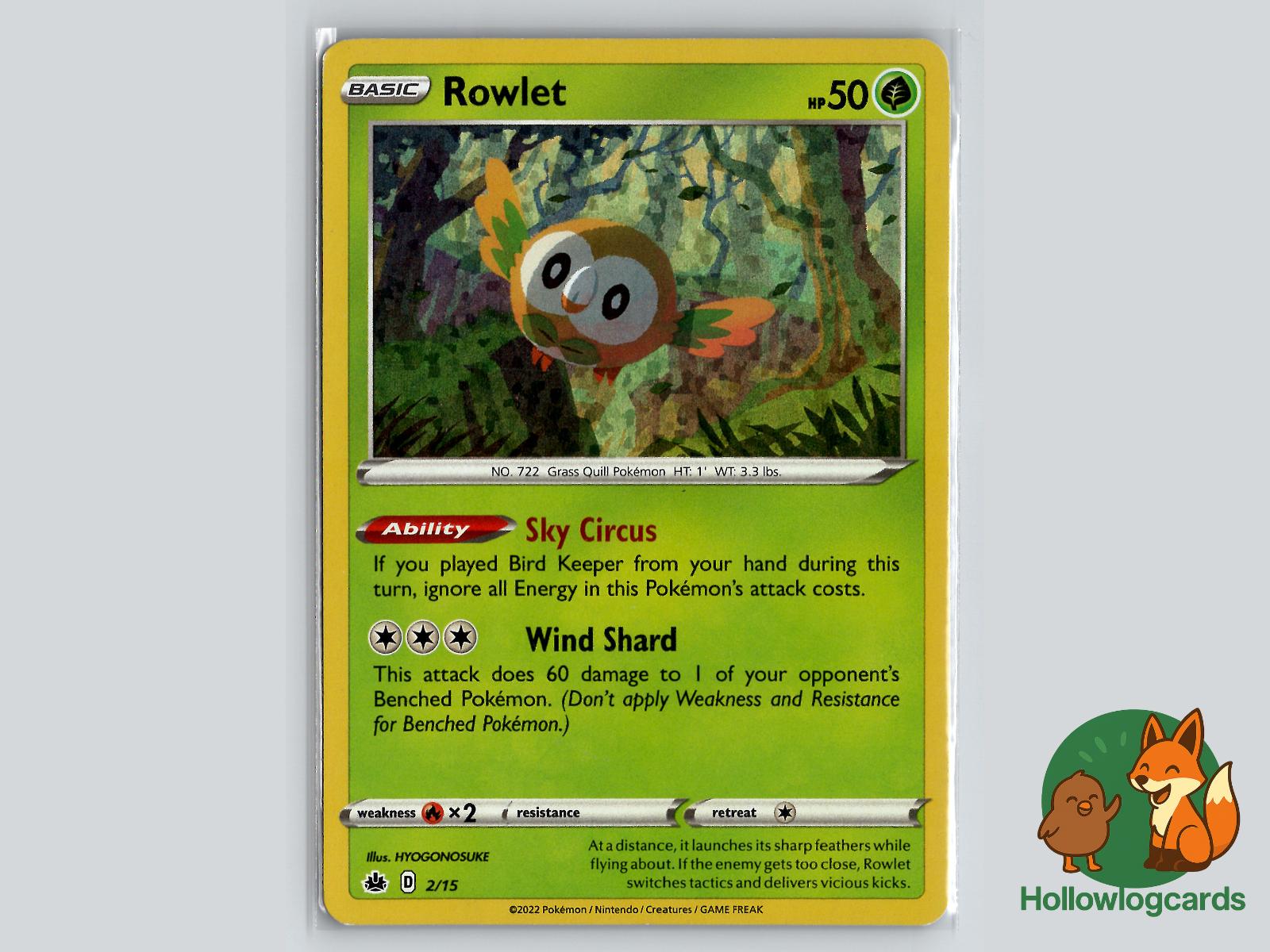 Rowlet (002/015) Pokémon Card