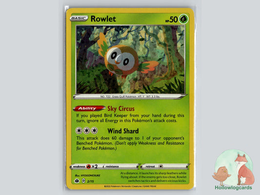 Rowlet (002/015) Pokémon Card