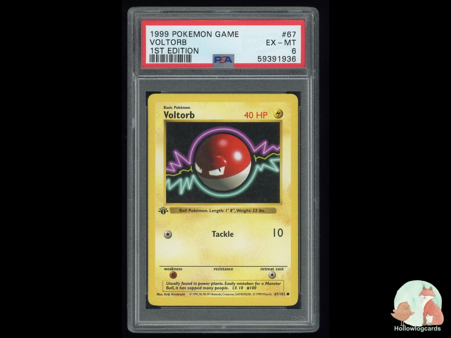 Graded Voltorb (67/102) Pokémon Card