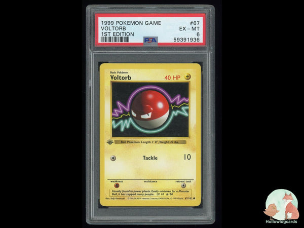 Graded Voltorb (67/102) 1st Edition Base Set Game - PSA 6