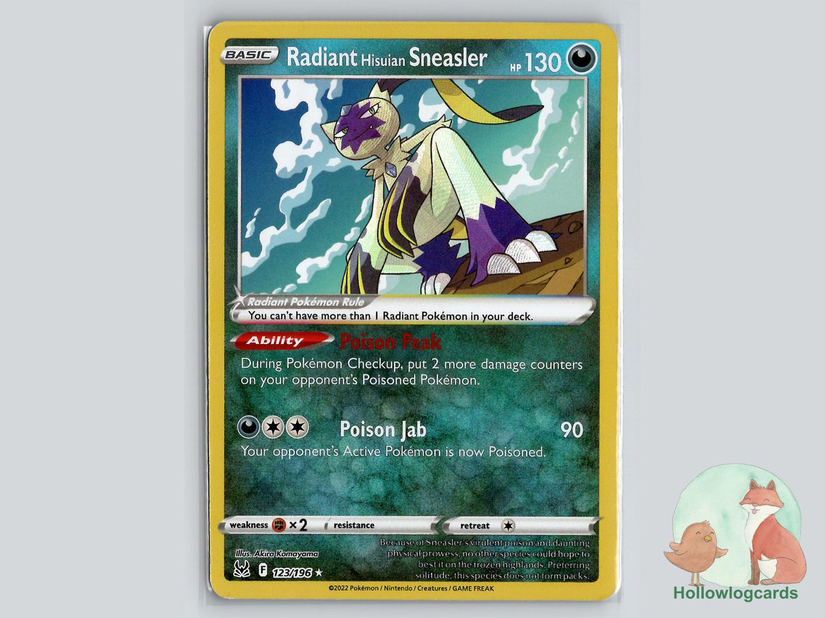 Radiant Hisuian Sneasler (123/196) - Lost Origin Pokémon Card