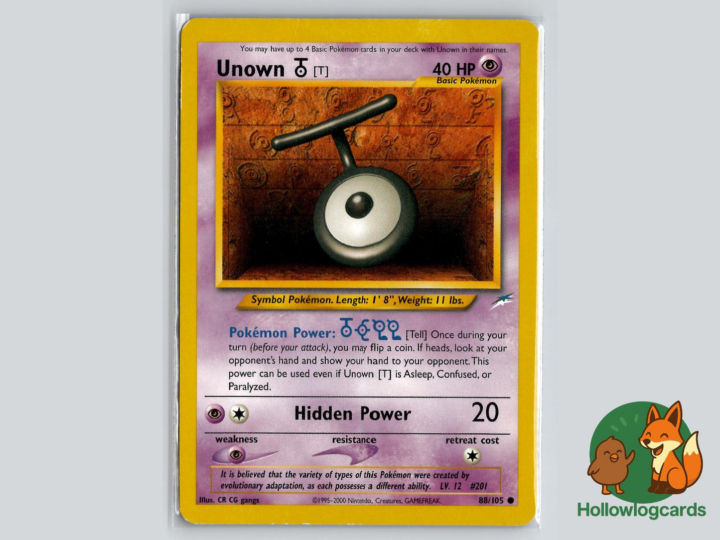 Unown [T] (88/105) - Neo Destiny Pokémon Card
