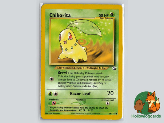 Chikorita (54/111) - Neo Genesis Pokémon Card