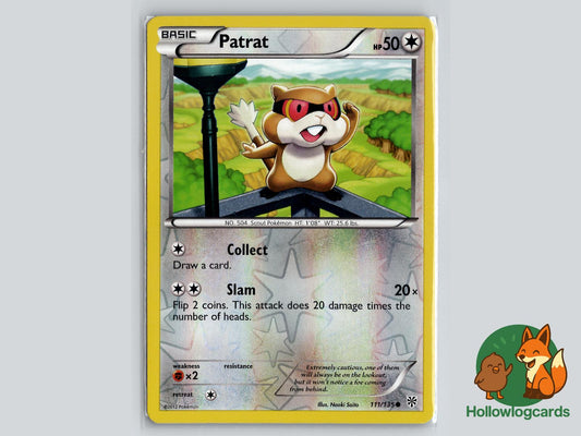 Patrat (111/135) - Plasma Storm Pokémon Card