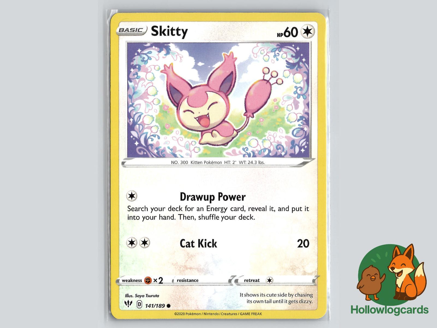 Skitty (141/189) - Darkness Ablaze Pokémon Card