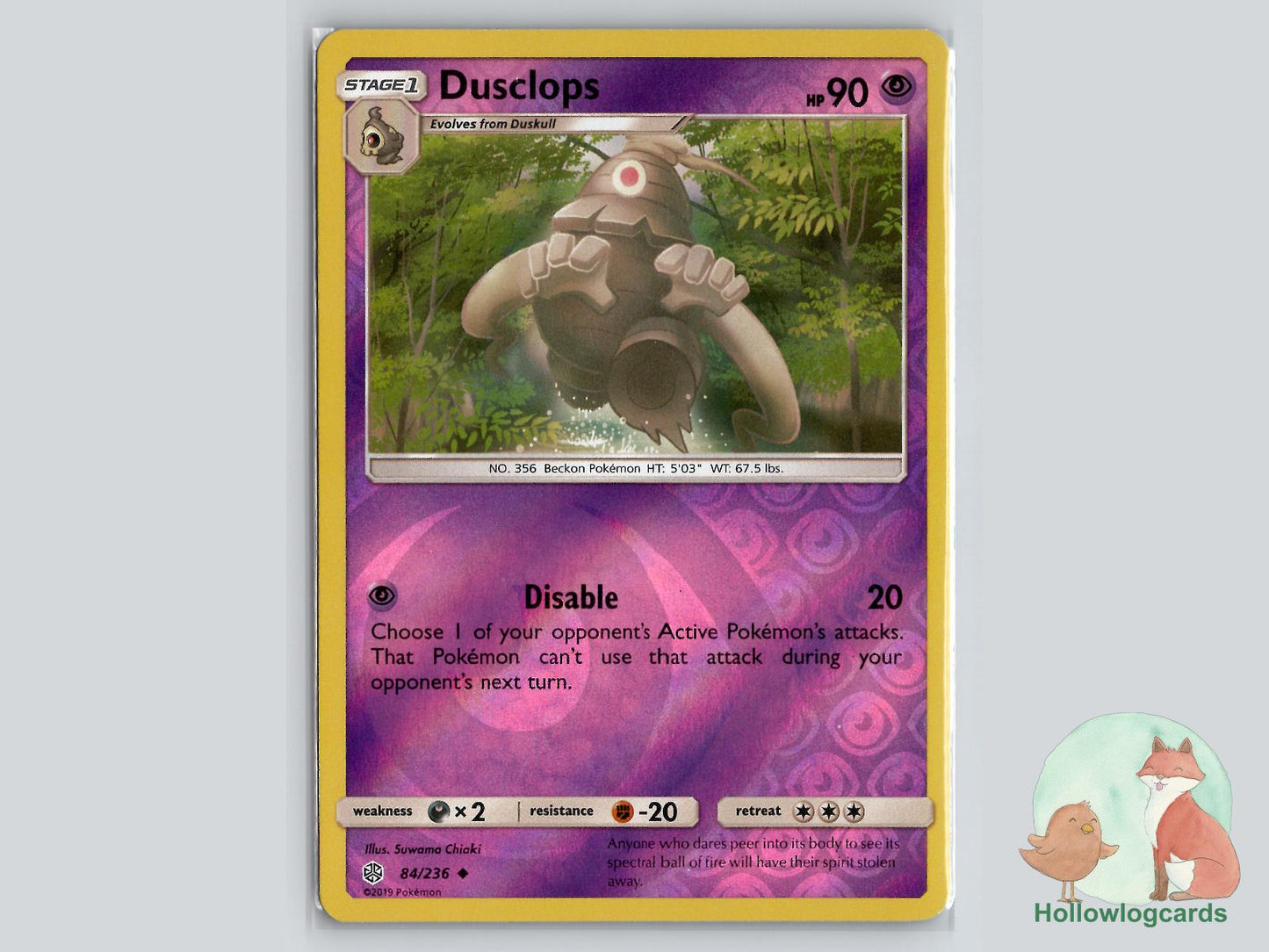 Dusclops (84/236) - Cosmic Eclipse Pokémon Card