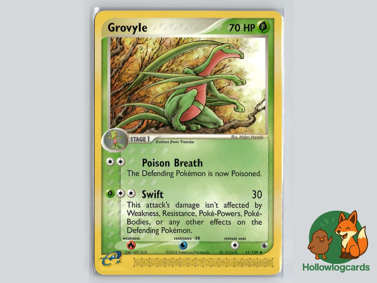 Grovyle (31/109) - Ruby & Sapphire Pokémon Card