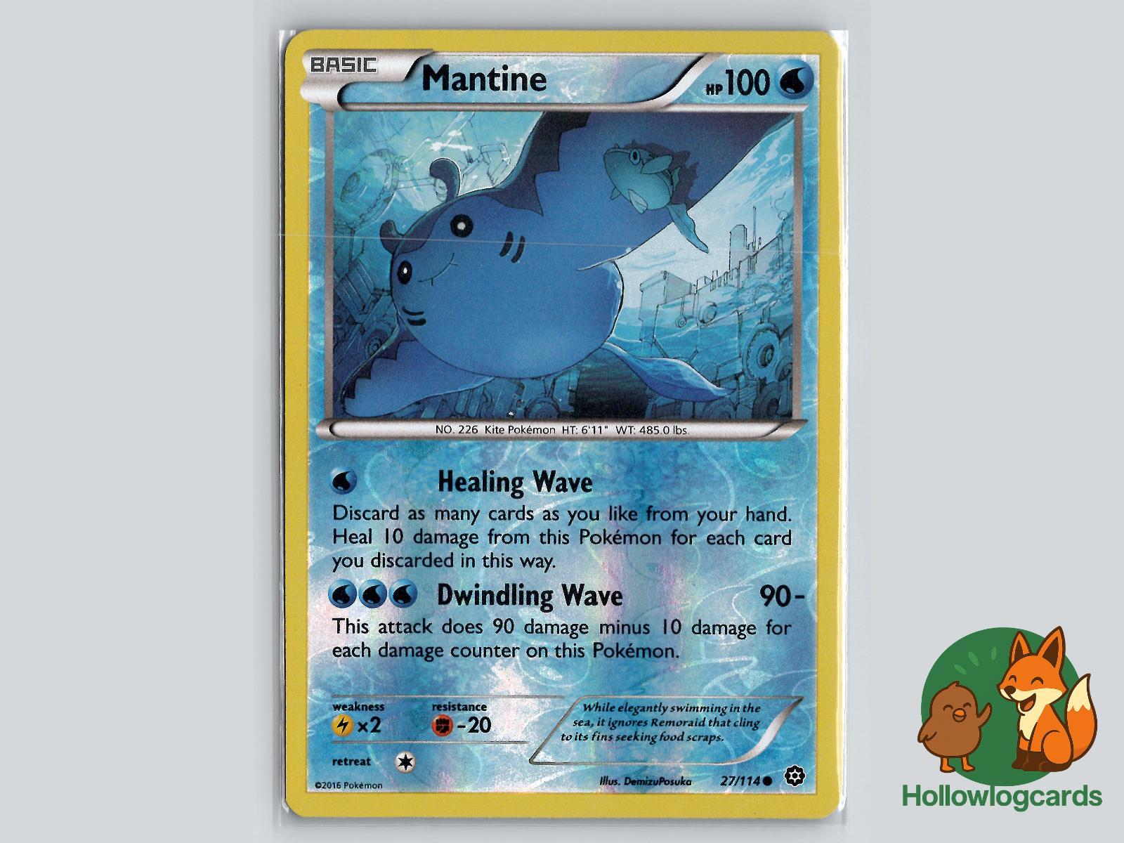 Mantine (27/114) - Steam Siege Pokémon Card